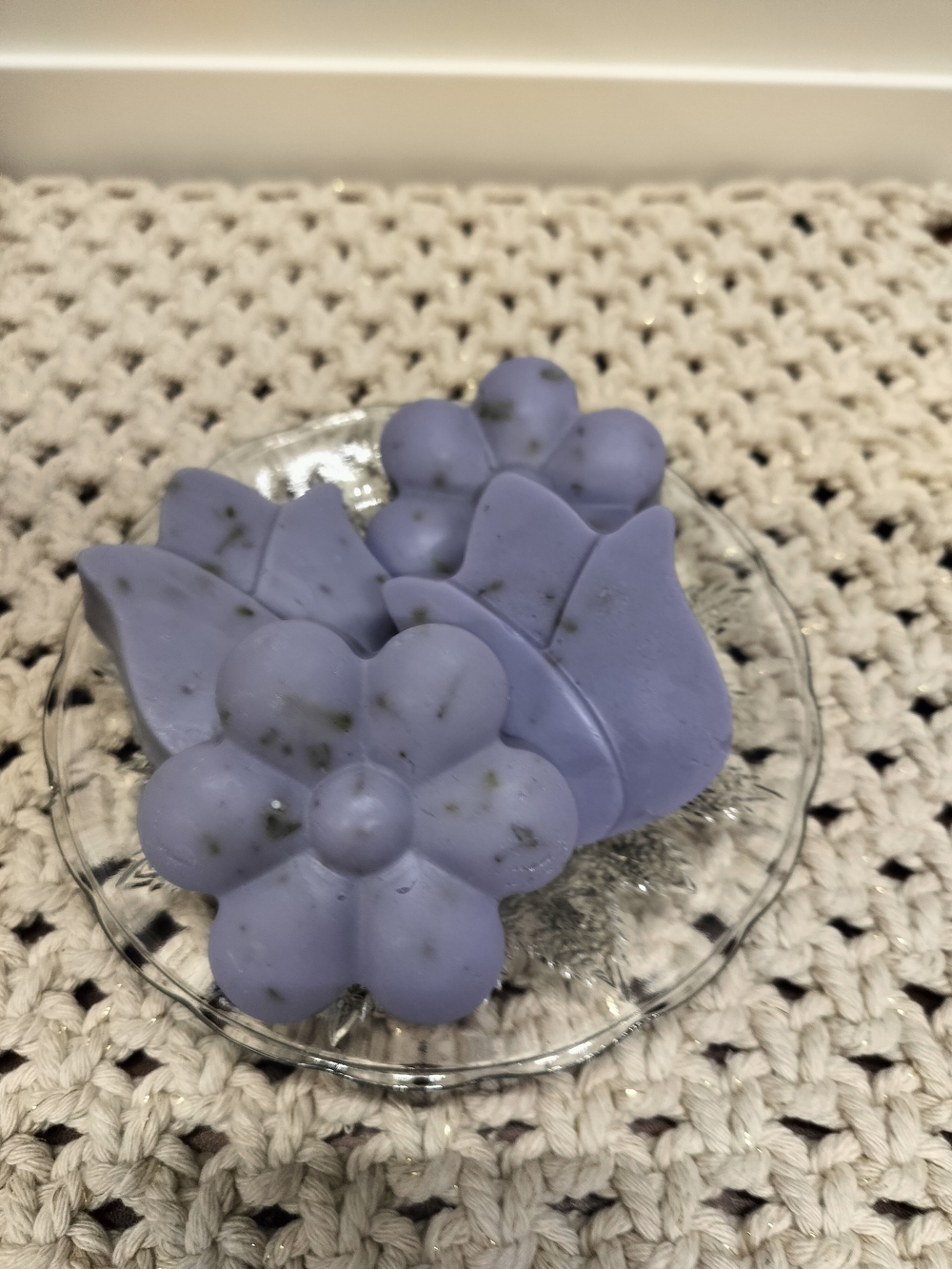 Handmade Lavender Floral Soaps Set Of 12